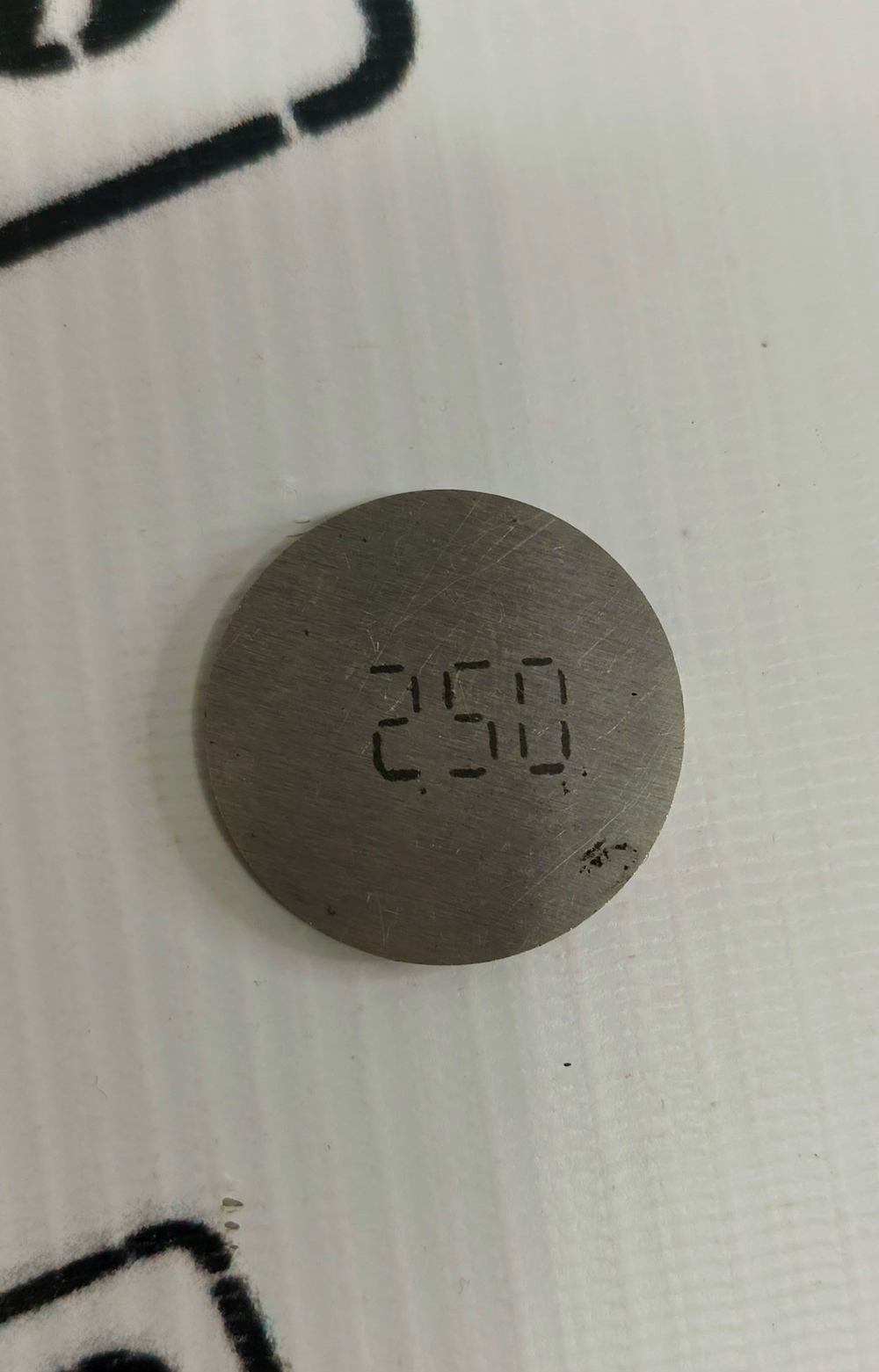 Шайба регулировки клапанов 2.50