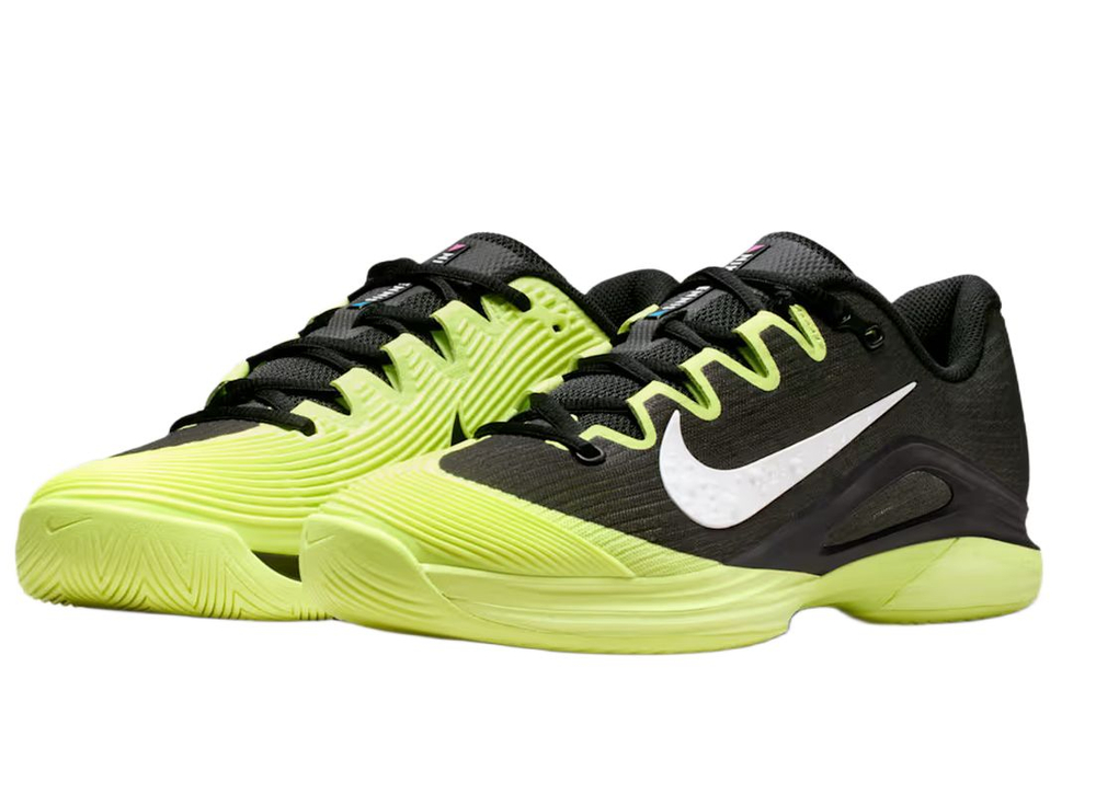 Женские Кроссовки теннисные Nike Zoom Vapor 12 Premium - black/light lemon twist/blue ribbon heather/white