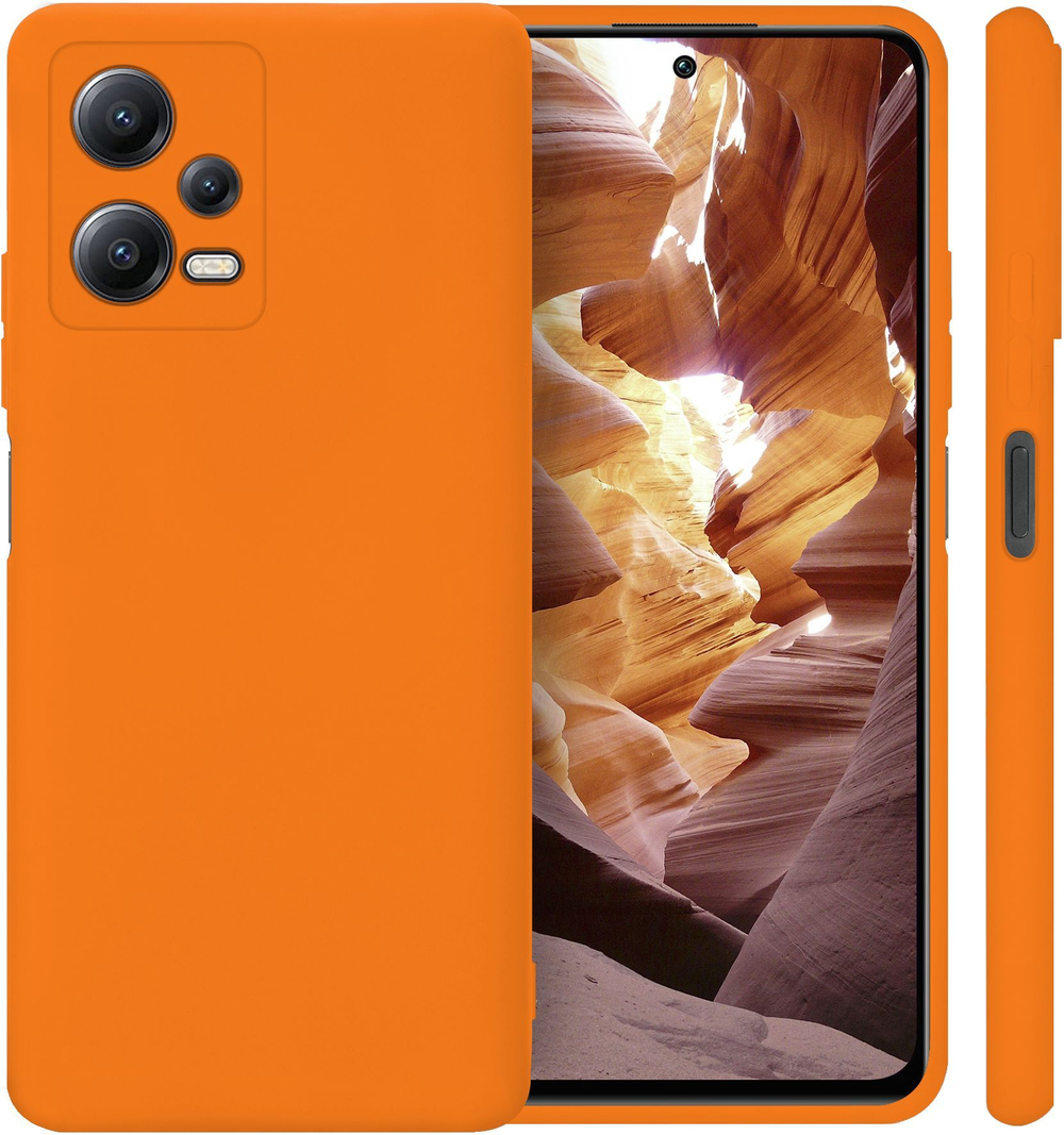 Мягкий Soft Touch чехол из силикона для XIAOMI REDMI NOTE 12 5G / POCO X5 (не PRO!) с бархатной подкладкой