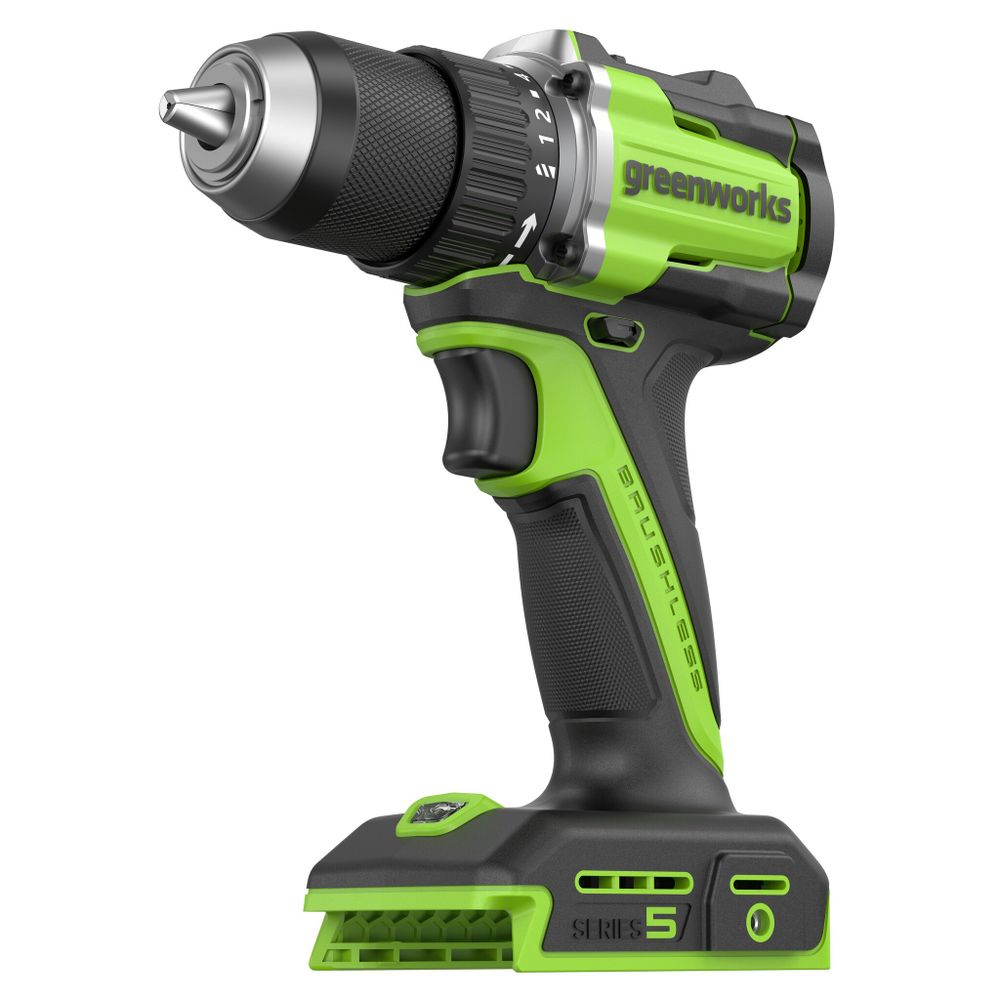 Дрель-шуруповерт акк. Greenworks DD560,24V, б/щет, 0-500/0-2000 об/мин, 30/60 Нм,13мм, Antikickback,LED,без АКБ и ЗУ (3708407)