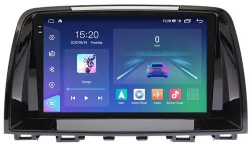 Магнитола для Mazda 6 2012-2014 - Parafar PF010RN2K на Android 13, Быстрая, QLED+2K, CarPlay, 4G SIM-слот