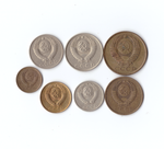 Набор монет (7 шт) 1988г. 1,2,3,5,10,15,20копеек XF