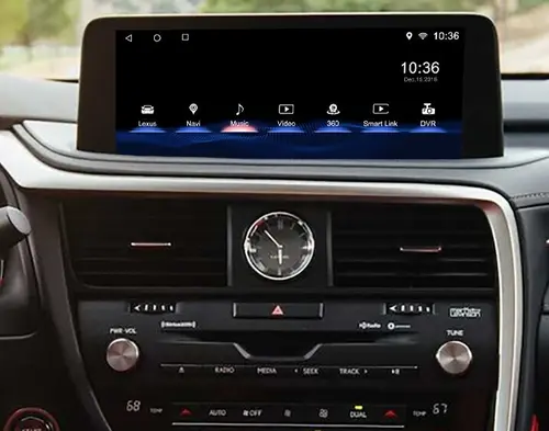 Магнитола для Lexus RX300, RX350, RX450h 2019-2022 (чёрная с 360) - RDL монитор 12.3" на Android 13, Быстрая, CarPlay, 4G SIM-слот