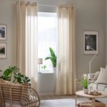 Комплект штор IKEA MOALINA (МОАЛИНА), Бежевый, 145х250 см, 2 шт