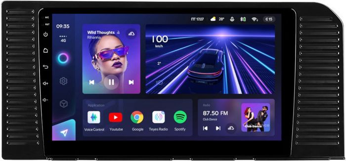 Магнитола для Toyota Land Cruiser Prado 250 2023+ (без 360) - Teyes CC3 монитор 10" QLED на Android 10, Быстрая, CarPlay, 4G SIM-слот