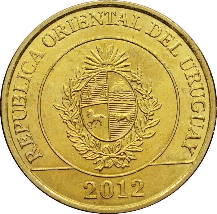 2 песо 2012 Уругвай UNC