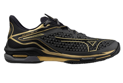 Мужские кроссовки теннисные Mizuno Wave Exceed Tour 6 AC 10TH - black/iron gate gold
