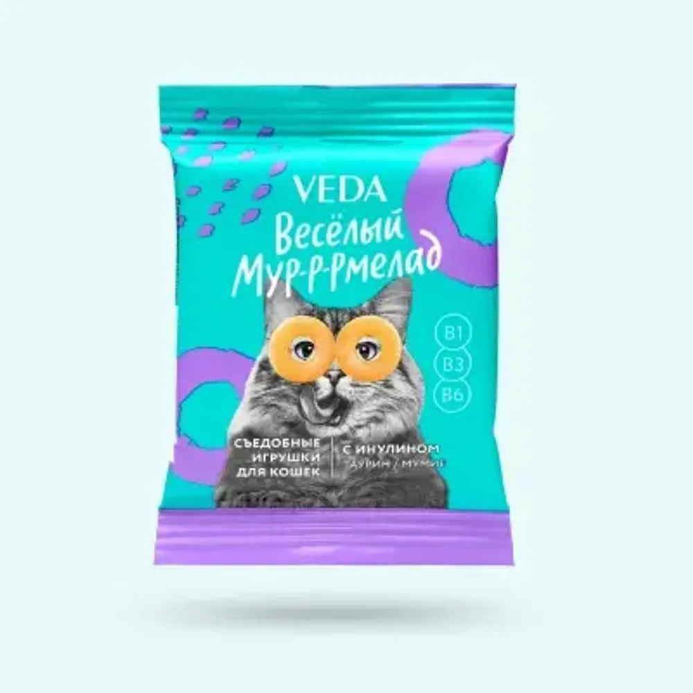 Весёлый мурмелад лакомство с инулином для кошек