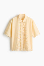 Пляжная рубашка из хлопка с вышивкой - H&M