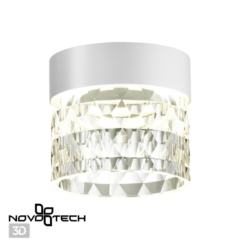358997 OVER NT23 000 белый Накладной светодиодный светильник IP20 LED 4000K 10W 85-265V AURA