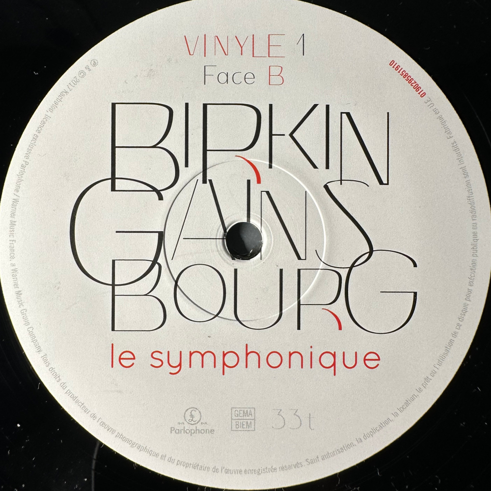 Jane Birkin ‎– Birkin Gainsbourg - Le Symphonique 2LP (Франция 2017г.)