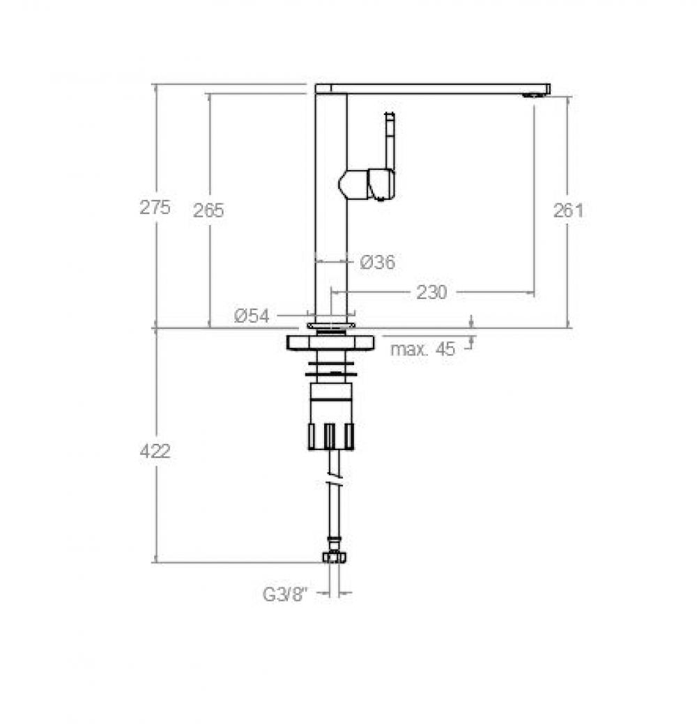Смеситель для кухни KITCHEN 388401MCNM чёрный