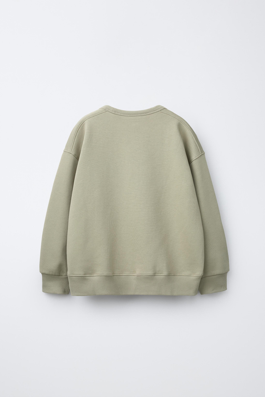 ZARA БАЗОВАЯ ТОЛСТОВКА, БЕЖЕВЫЙ/ЗЕЛЕНЫЙ