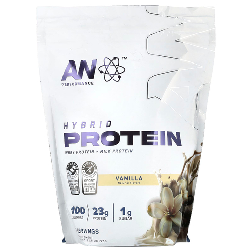 AN Supps, Performance, гибридный протеин, ваниль, 725 г (1,6 фунта)