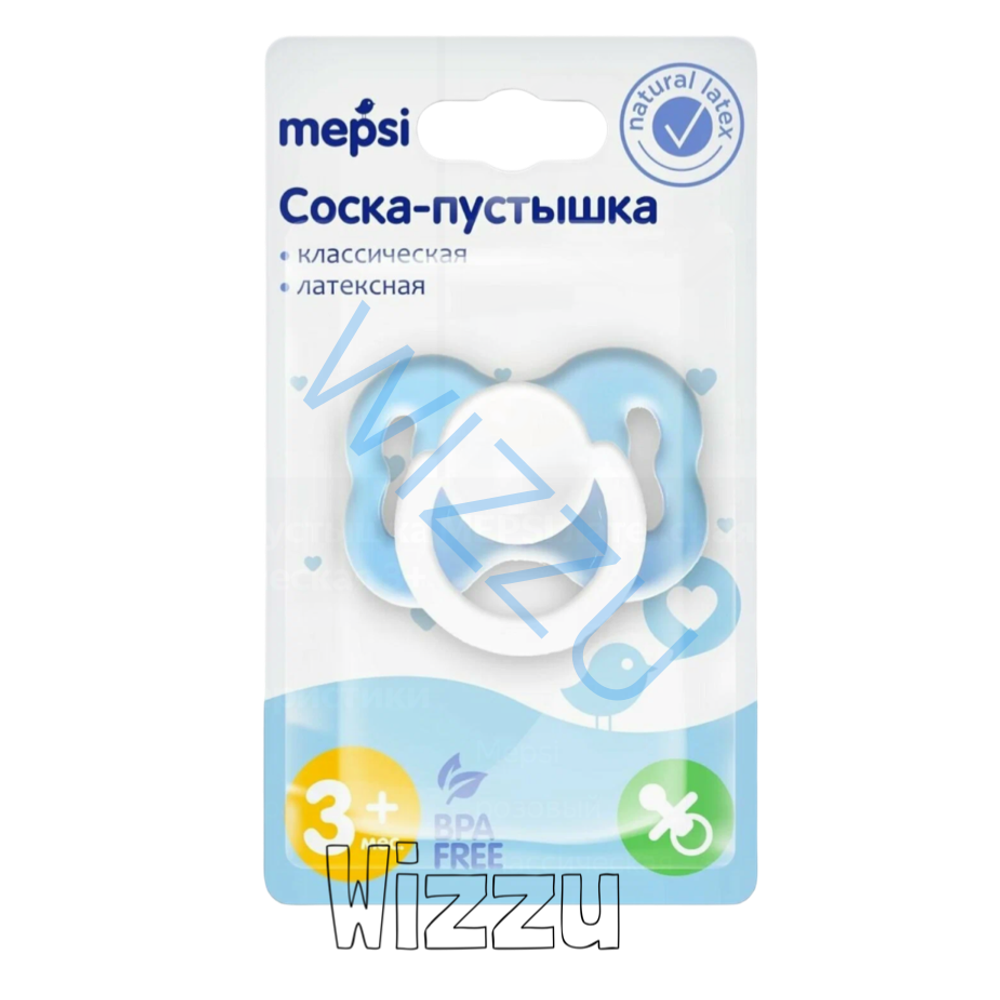 соска пустышка Mepsi латексная 3+ ассорти 0322