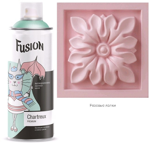 Эмаль акрил. аэроз. Fusion Chartreux  розовые лапки 270г  (розовый)