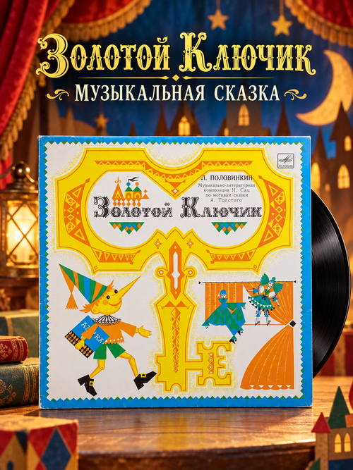 LP Золотой ключик - Л. Половинкин. Детская сказка. Виниловая пластинка 12 дюймов. Мелодия СССР