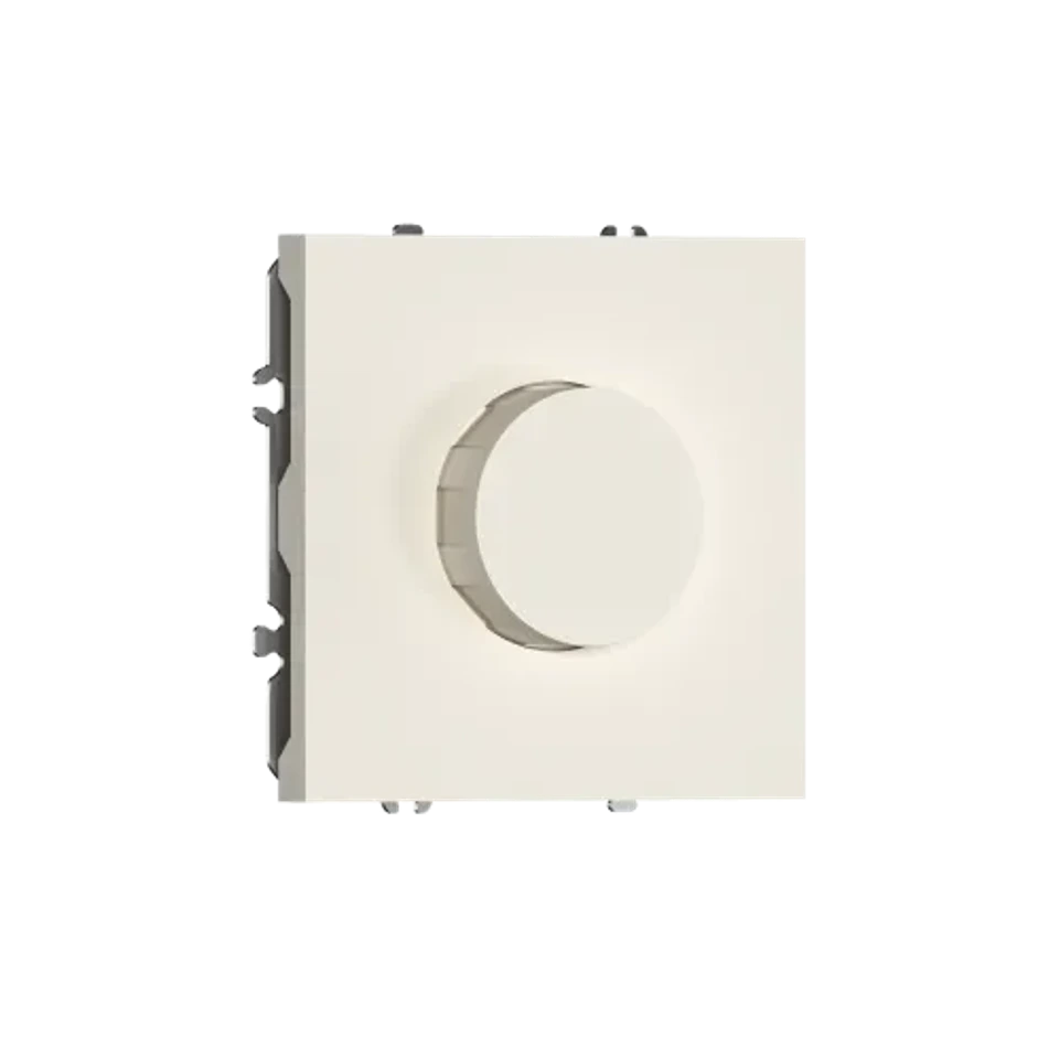 Светорегулятор Triac поворотный, LED, 200 Вт, матовый кремовый DONEL S08