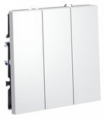 Выключатель трехклавишный без рамки Voltum S70 VLS030102