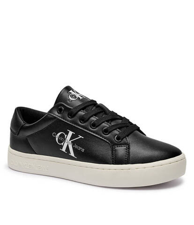 Кожаные кроссовки CALVIN KLEIN JEANS - черный(YW0YW01269)