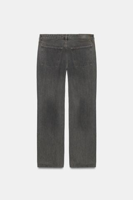 ZARA ДЖИНСЫ TRF STRAIGHT С НИЗКОЙ ПОСАДКОЙ, СЕРЫЙ
