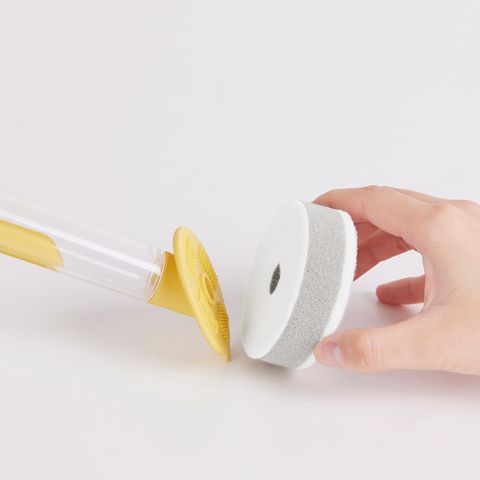 Набор кухонных губок с дозатором IKEA VIDEVECKMAL, Ярко-желтый, 2 шт