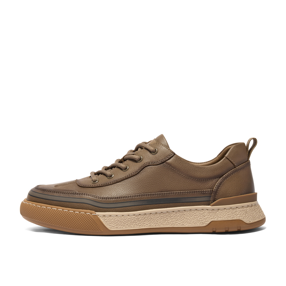 BELLE Synthetic Leather Work Boots Men"s Khaki, Black