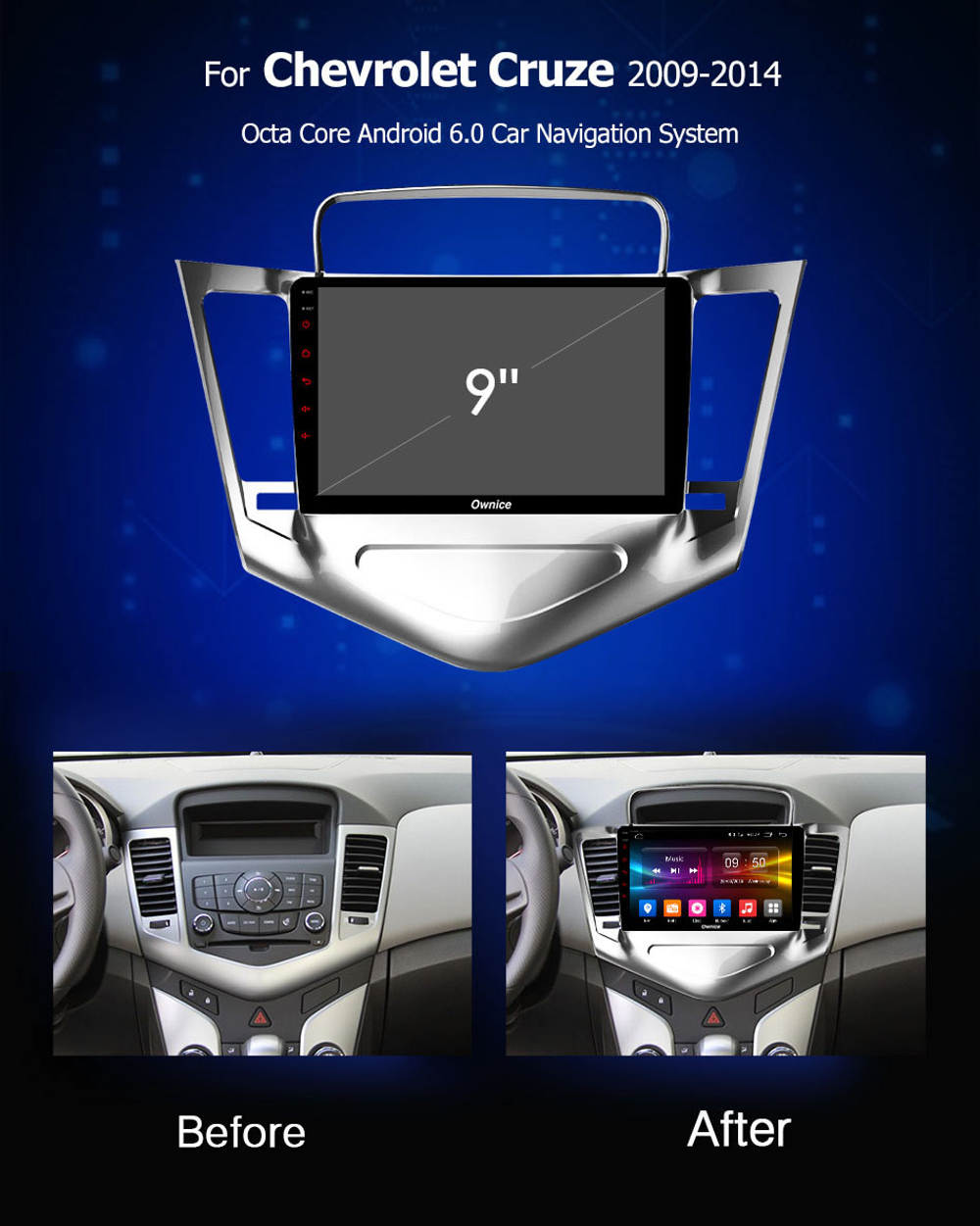 Установочный комплект для CHEVROLET Cruze 2009-2012  KUBERG OL-9222