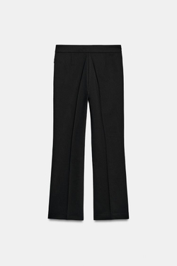 ZARA БРЮКИ MINI FLARE, ЧЕРНЫЙ