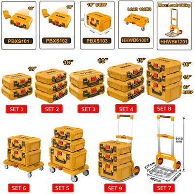 Тележка ручная складная 1110/840х560х480х377 мм INGCO HHWB61201 INDUSTRIAL