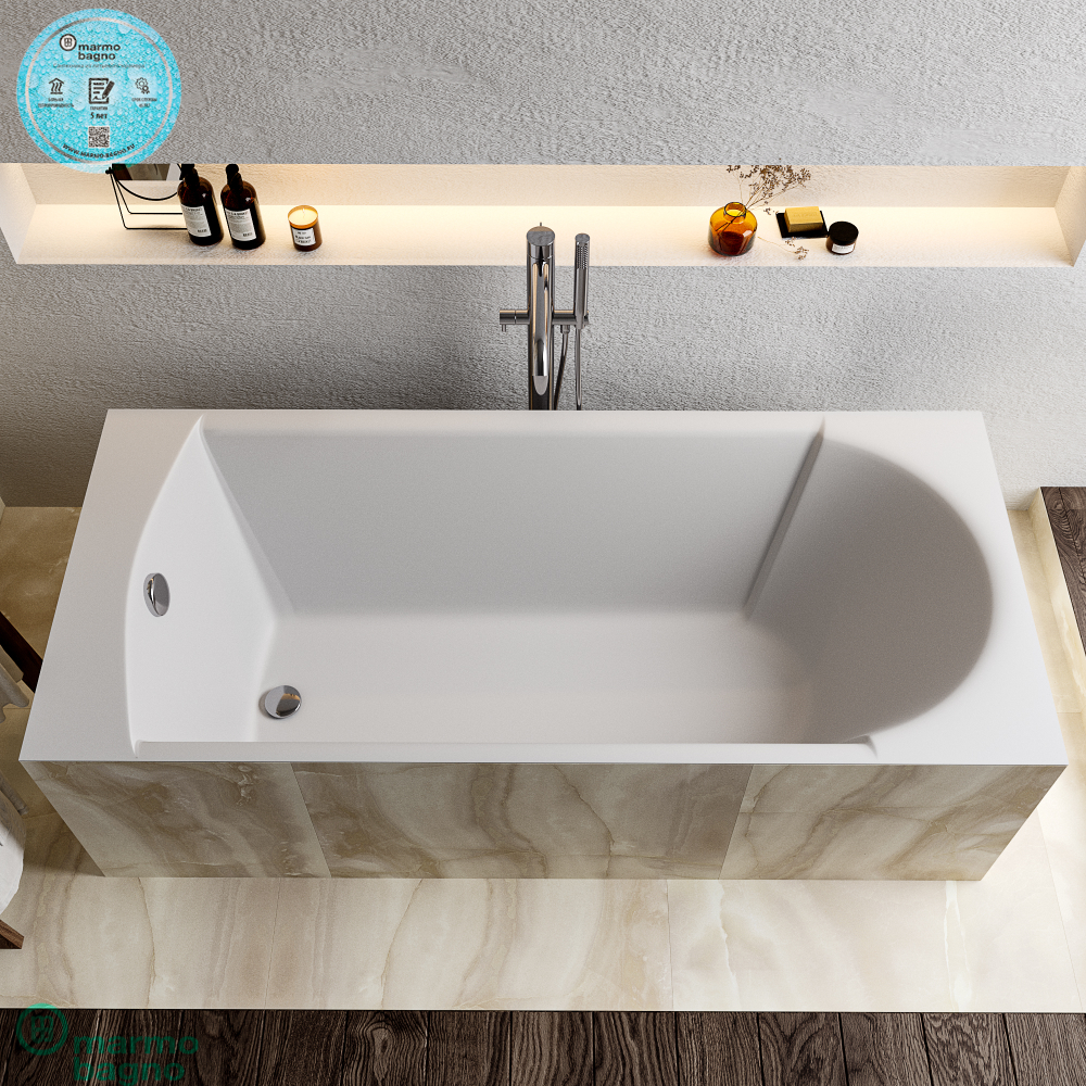 Ванна из литьевого мрамора Marmo Bagno Глория 180х80