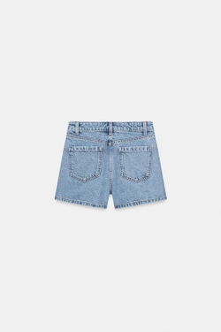 ZARA ЮБКА-ШОРТЫ ИЗ ДЕНИМА Z1975 С ЗАПÁХОМ, ВЫЦВЕТШИЙ СИНИЙ