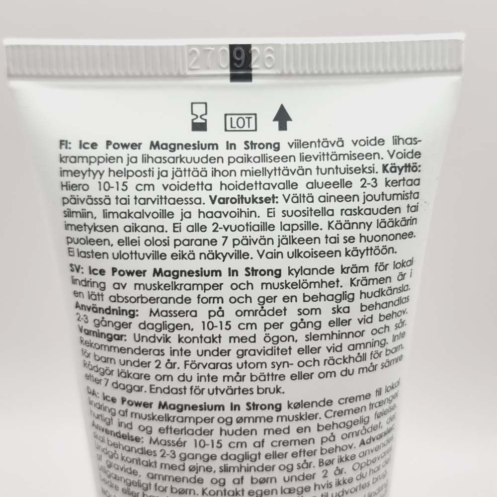 Крем с магнием охлаждающий Magnesium In Strong 90 г ( Из Финляндии )