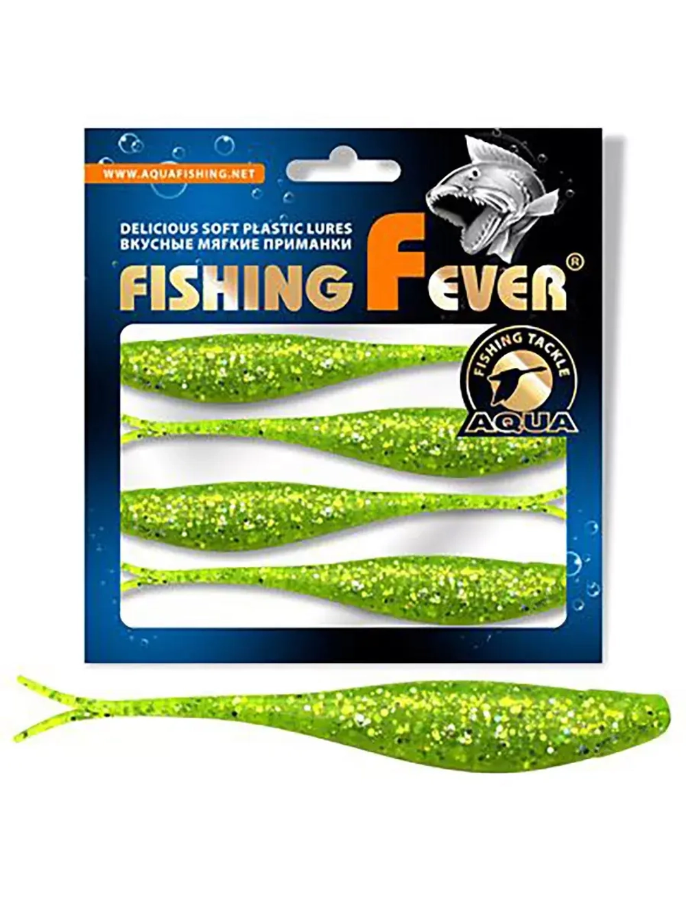 Мягкая силиконовая приманка риппер для дроп-шота AQUA FishingFever BOSS