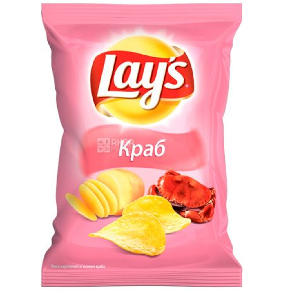 Чипсы Lays 140 гр Краб (19)