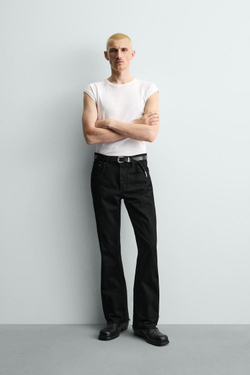 ZARA ДЖИНСЫ FLARE FIT, ЧЕРНЫЙ