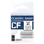 Застежка Crazy Fish Classic snap №01 15кг 10шт L=14.5мм d=0.3мм CSN1