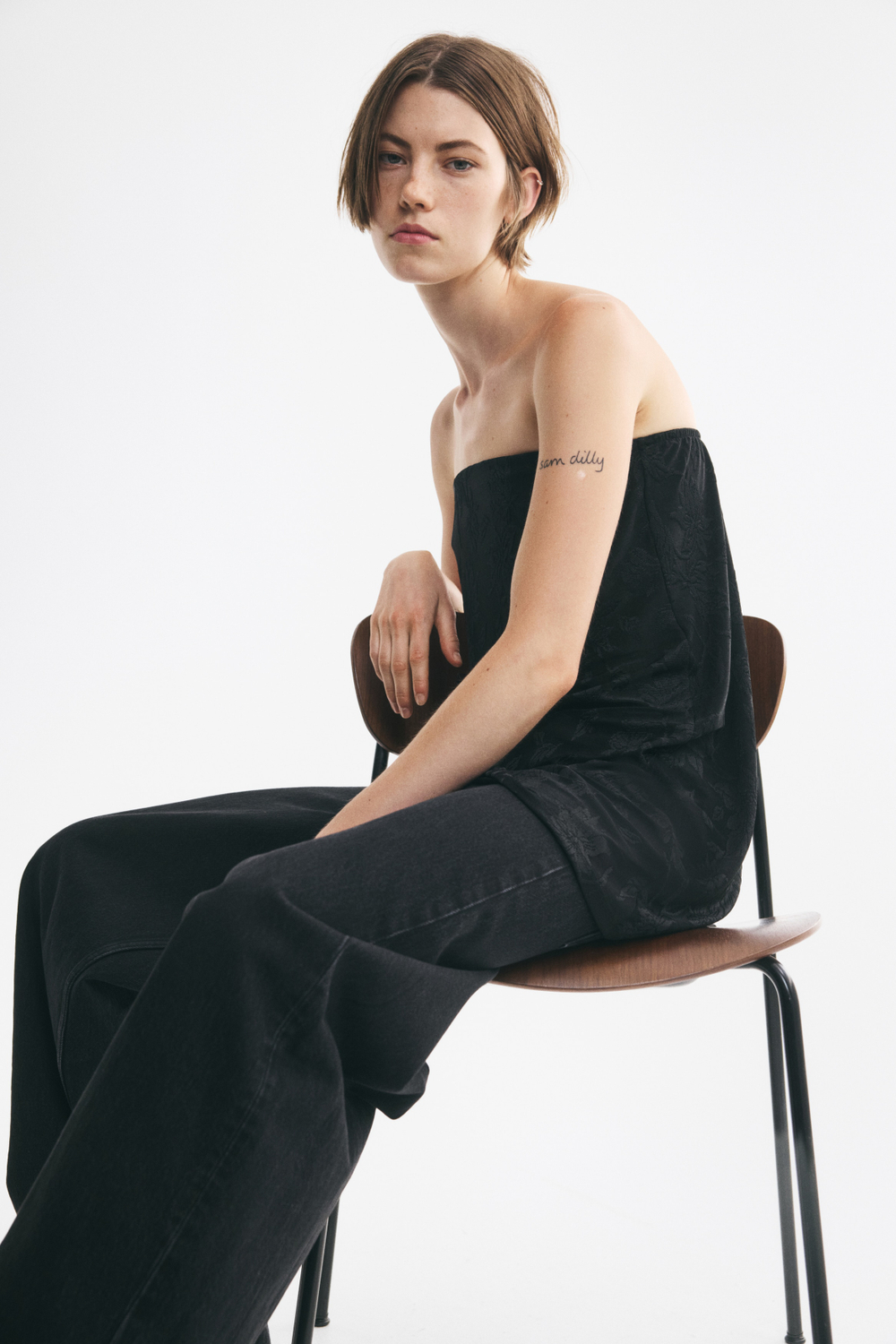Топ-бандо из жаккардового джерси - H&M