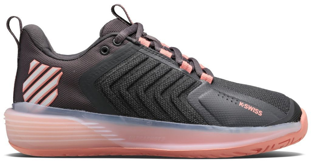 Женские Кроссовки теннисные K-Swiss Ultrashot 3 Women - asphalt/peach amber/white