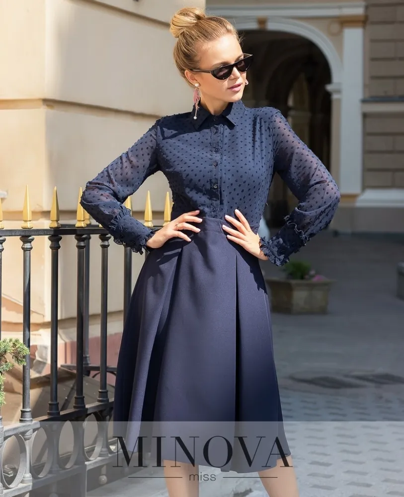 Платье 3103-темно-синий Minova