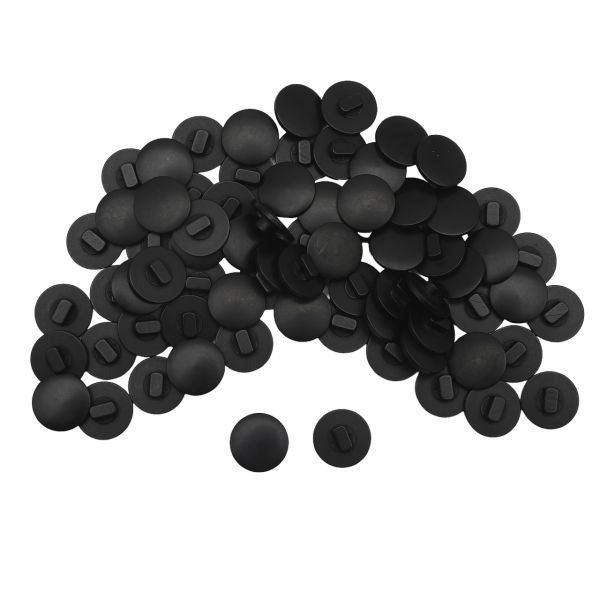 Пуговицы на ножке 24L=15 мм, (Black (черный)) NE68, 72 шт