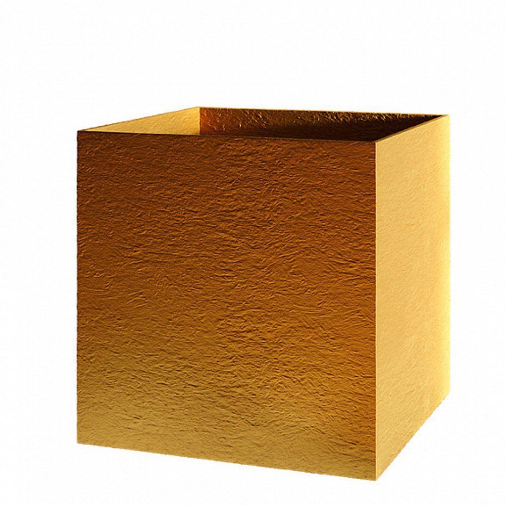 Кашпо CUBE GOLD MAX 70x70x70