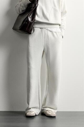 ZARA СПОРТИВНЫЕ БРЮКИ RELAXED FIT, СВЕТЛО-СЕРЫЙ