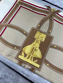 Шёлковый шарф Burberry, 210х70см, Ремни, подшит, с бирками и пакетом