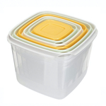 Комплект контейнеров для продуктов 6шт, 0,12л + 0,25л + 0,45л + 0,75л + 1,2л + 2,0л
