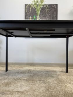 Стол Kenner LK1200, черный/керамика CARMEN LIGHT GRAY арт.170156