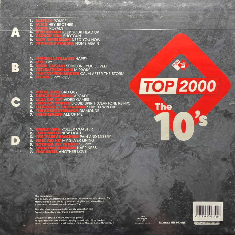 Сборник Top 2000: The 10's 2LP (Голландия 2021г.)