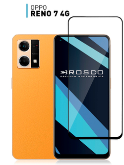 Защитное стекло ROSCO для Oppo Reno7 оптом (арт. OPPO-R7-FSP-GLASS-BLACK)