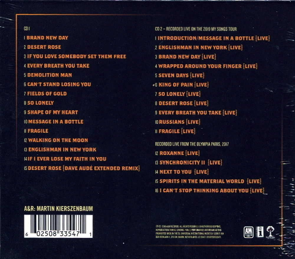 Sting / My Songs Live (Special Edition)(2CD)