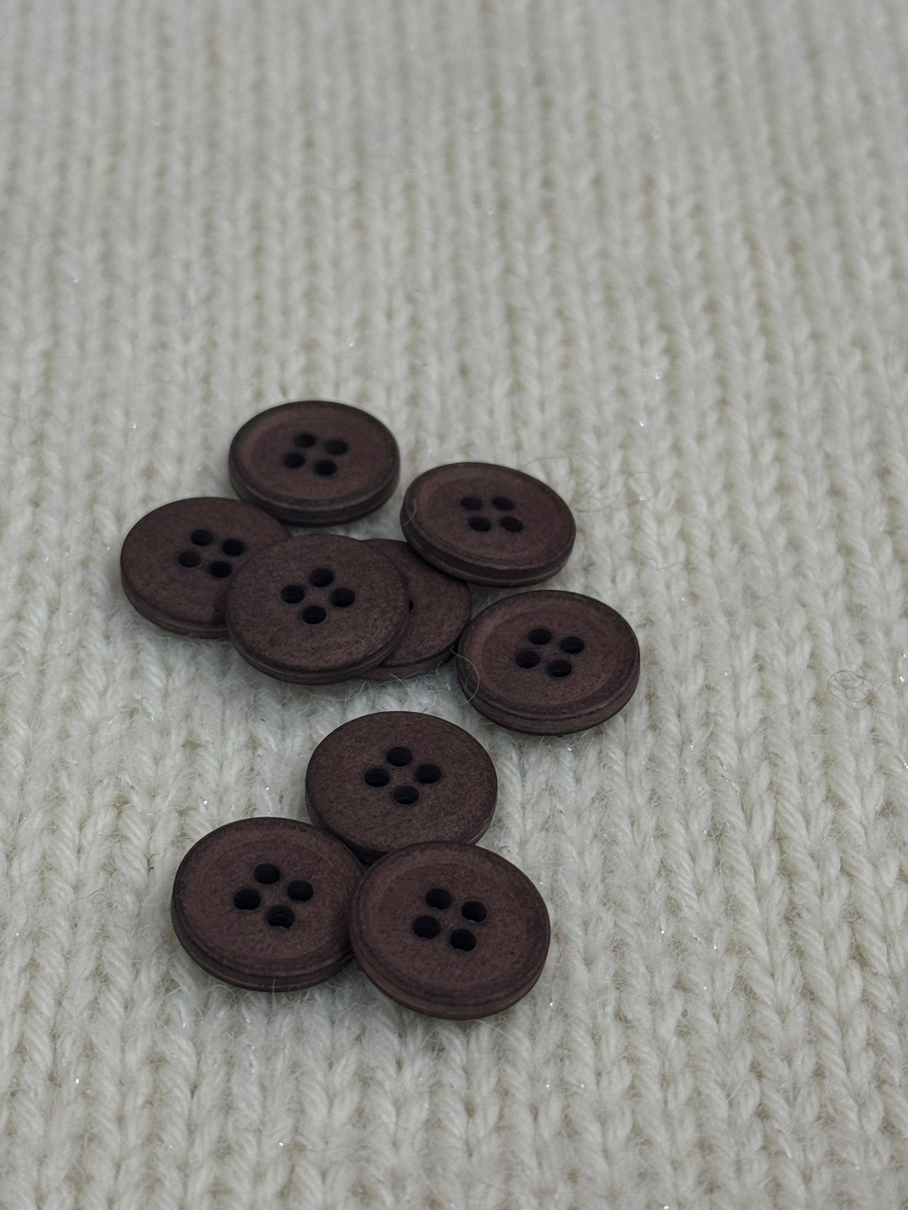 Хлопковые пуговицы 15mm – brown red